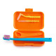 Orthodontic Braces Care Kit with Tongue Scraper, Orange